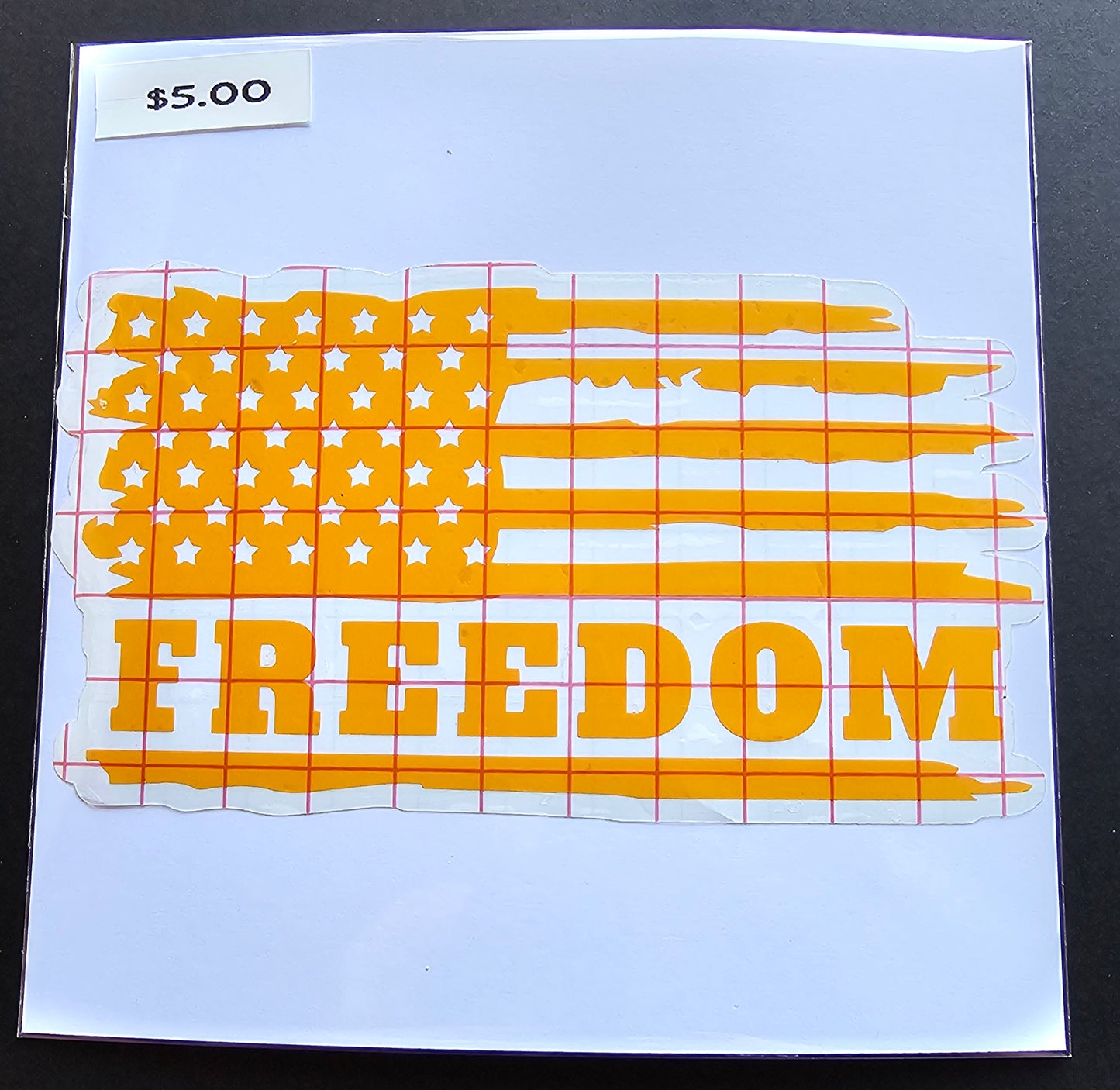 Freedom Distressed Flag Decal