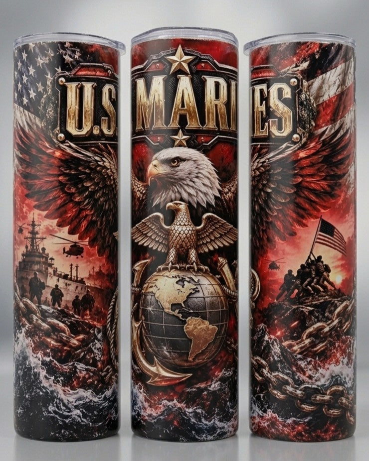 United States Marines 20-ounce Tumbler