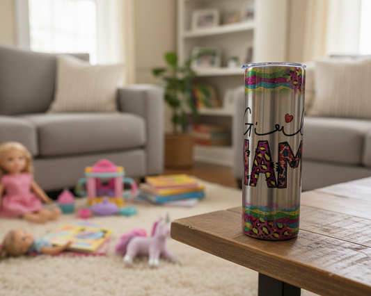 Retro style Girl Mama 20oz. Tumbler