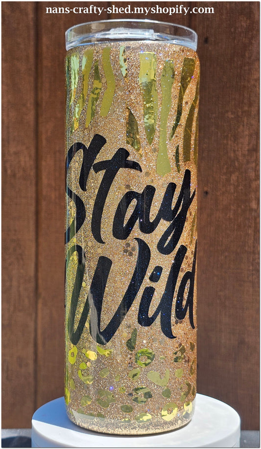 Gold Stay Wild Tumbler