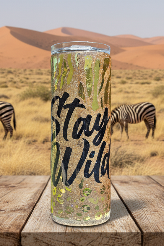 Gold Stay Wild Tumbler
