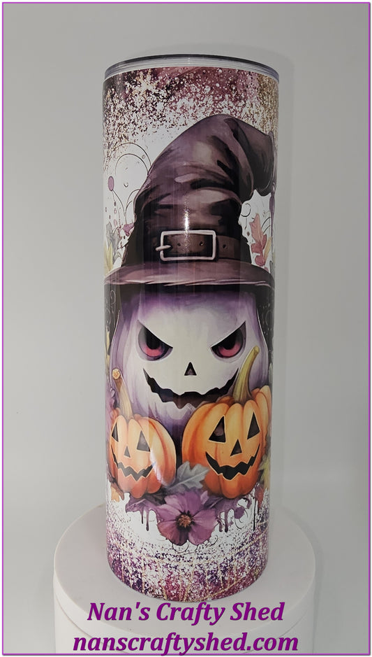 Halloween Ghost with Jack-O-Lanterns Tumbler