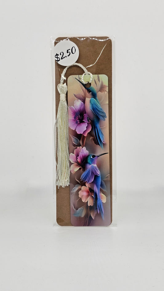 Hummingbirds and Flowers Bookmark