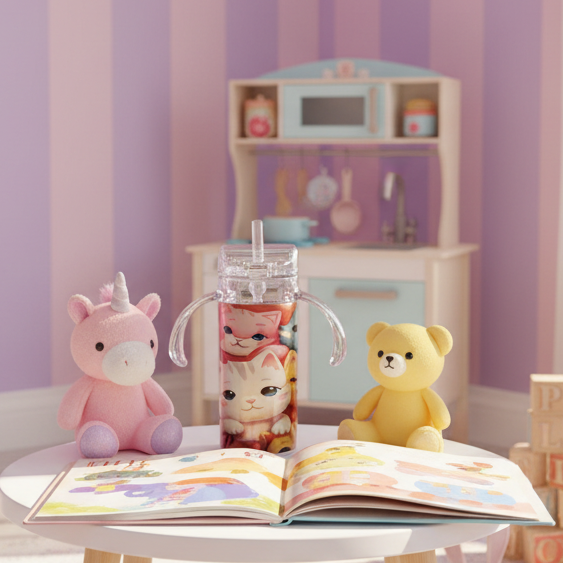 Kitten Dual Lid Kids Cup