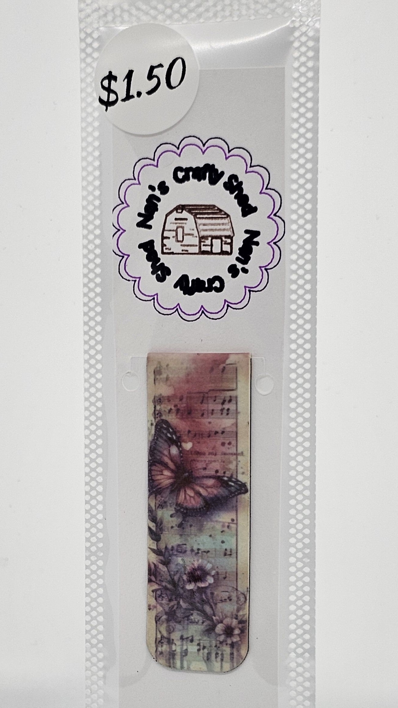Butterflies and Music Notes Magnetic Bookmark