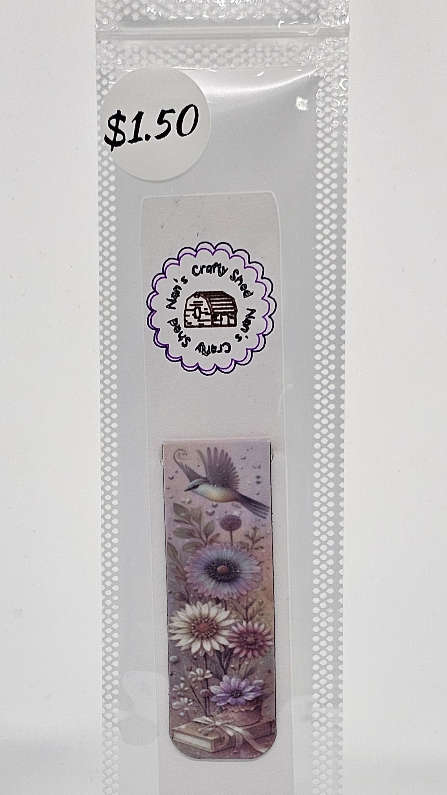 Hummingbird and Flowers Magnetic Bookmark