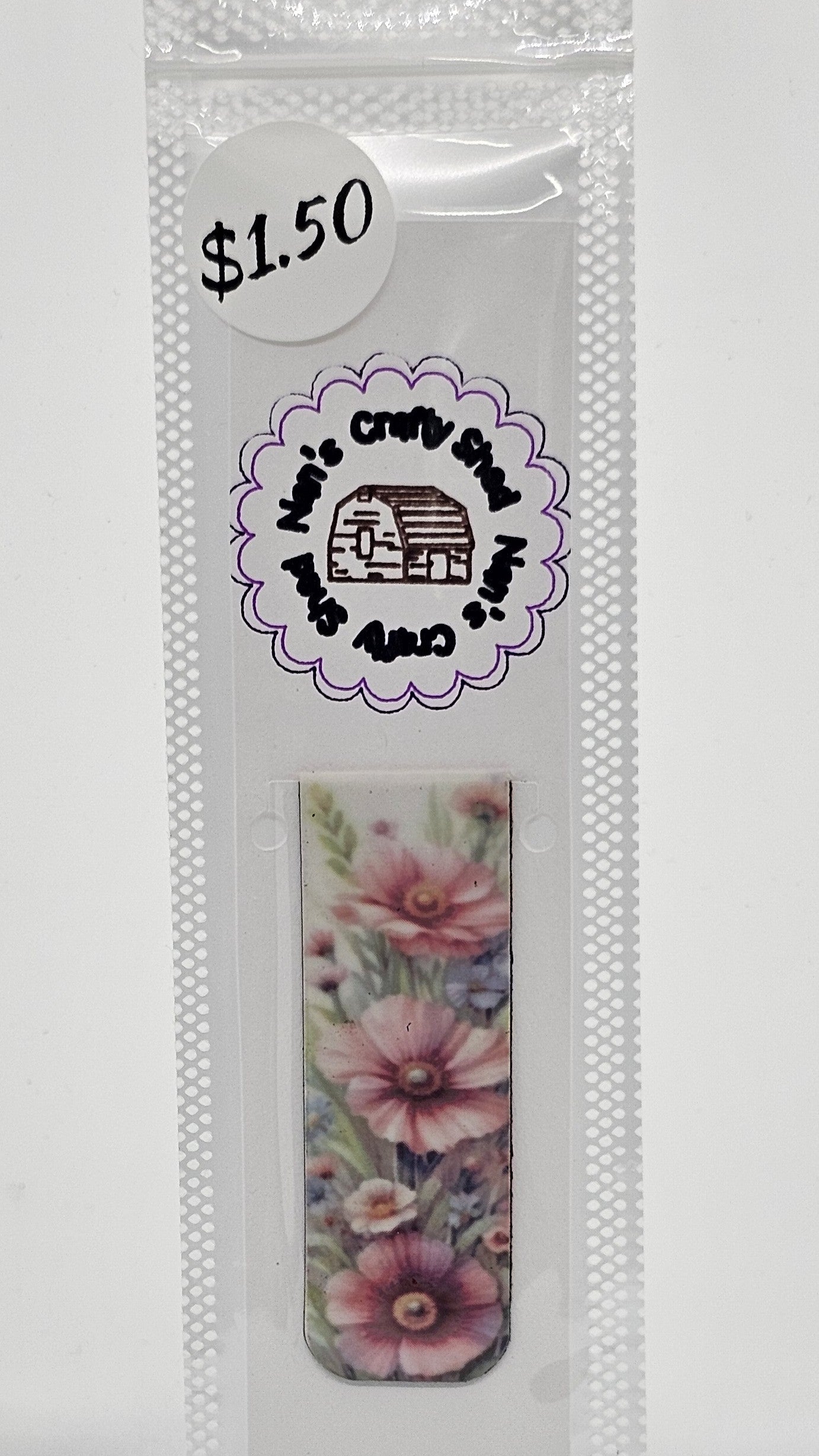 Pink Flowers Magnetic Bookmark