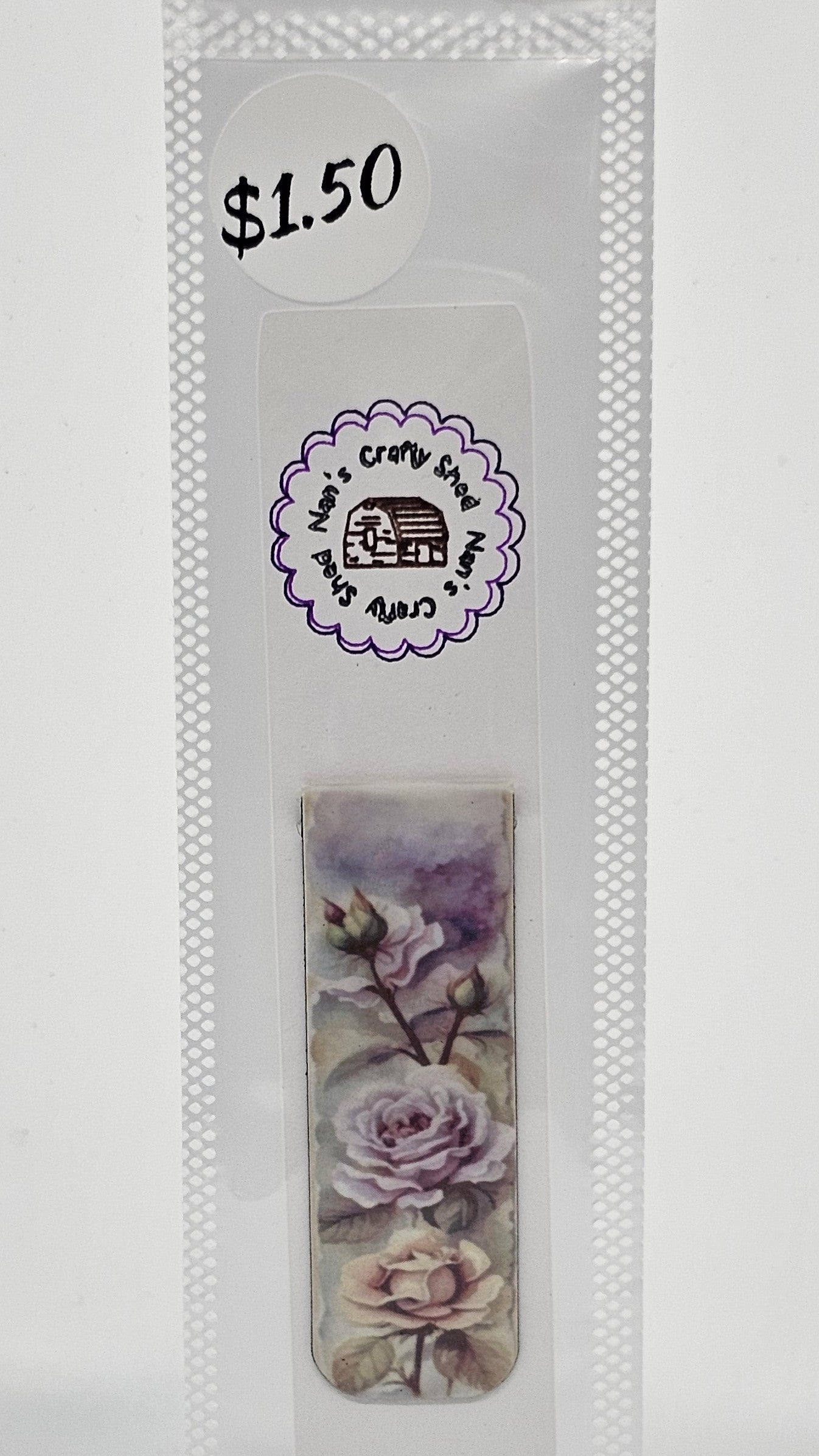 Purple and Yellow Roses Magnetic Bookmark