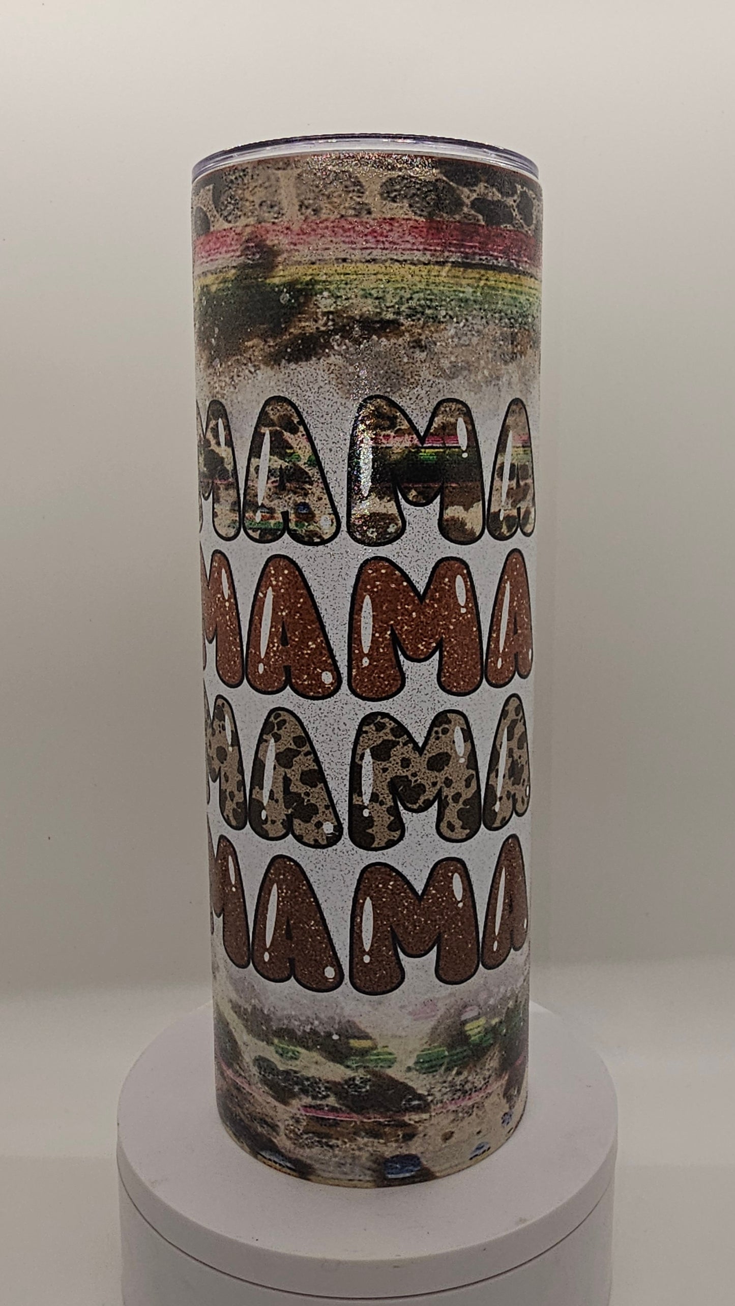 Camo MAMA 20oz on a Glitter Base