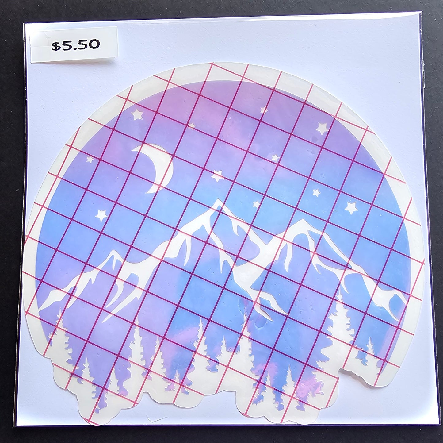 Round Mountain Scene Decal