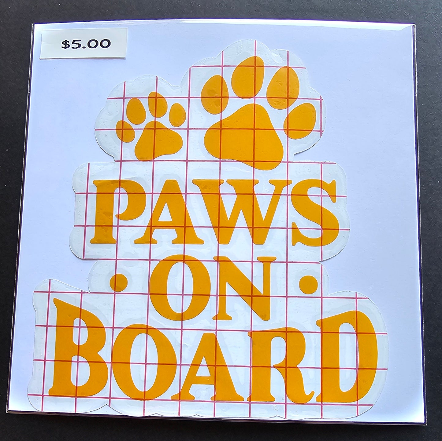 Paws on Board Decal