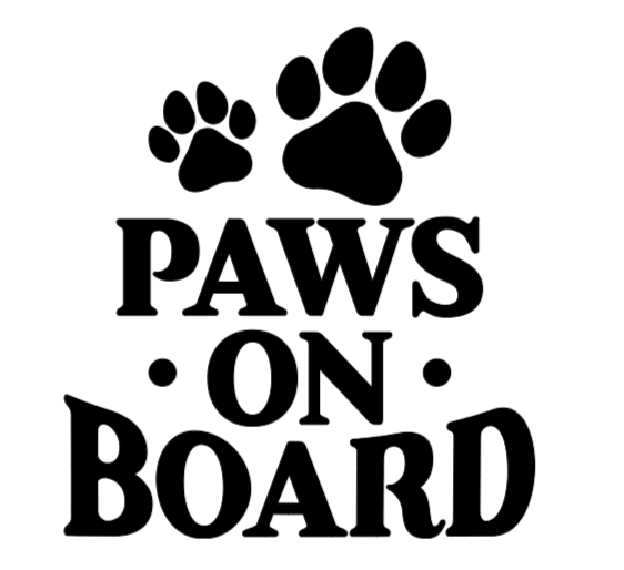 Paws on Board Decal