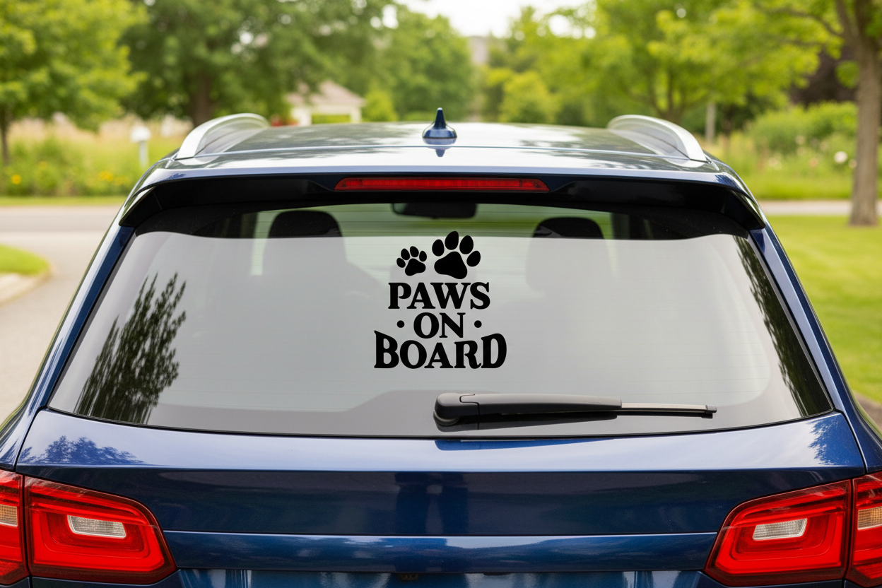 Paws on Board Decal