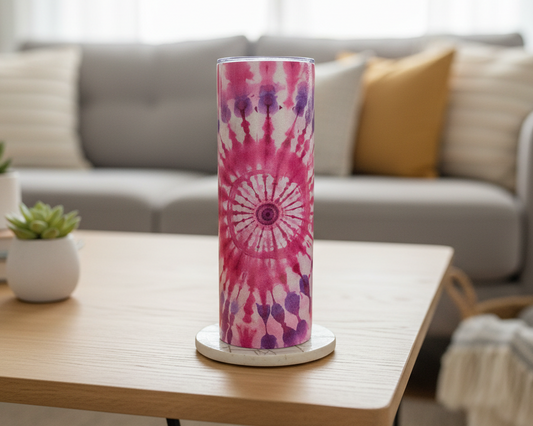 Pink and Purple Tie-dye 20oz Tumbler