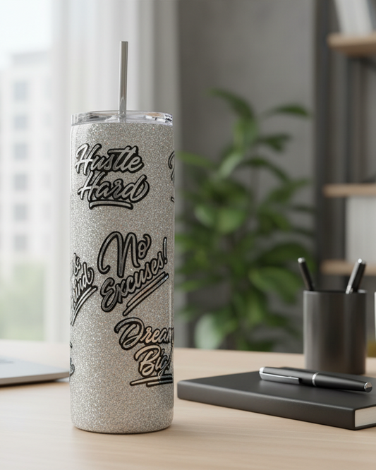 Positive 20-ounce Glitter Tumbler