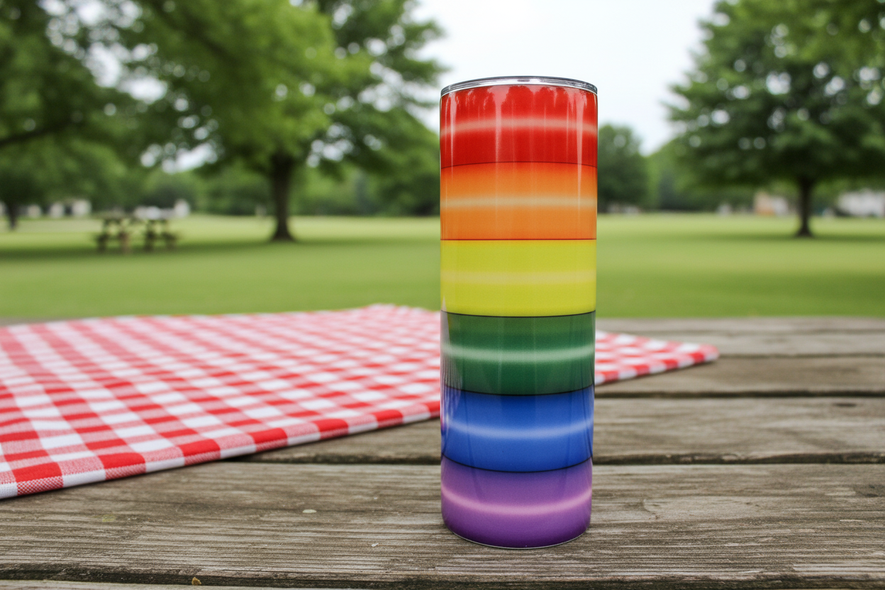 Rainbow 20-ounce tumbler