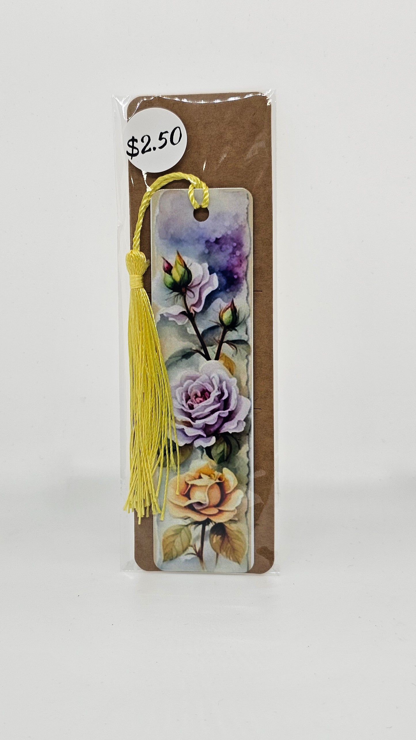 Purple and Yellow Roses Bookmark
