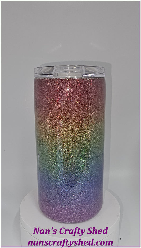 Holographic Rainbow 15-ounce Glitter Tumbler