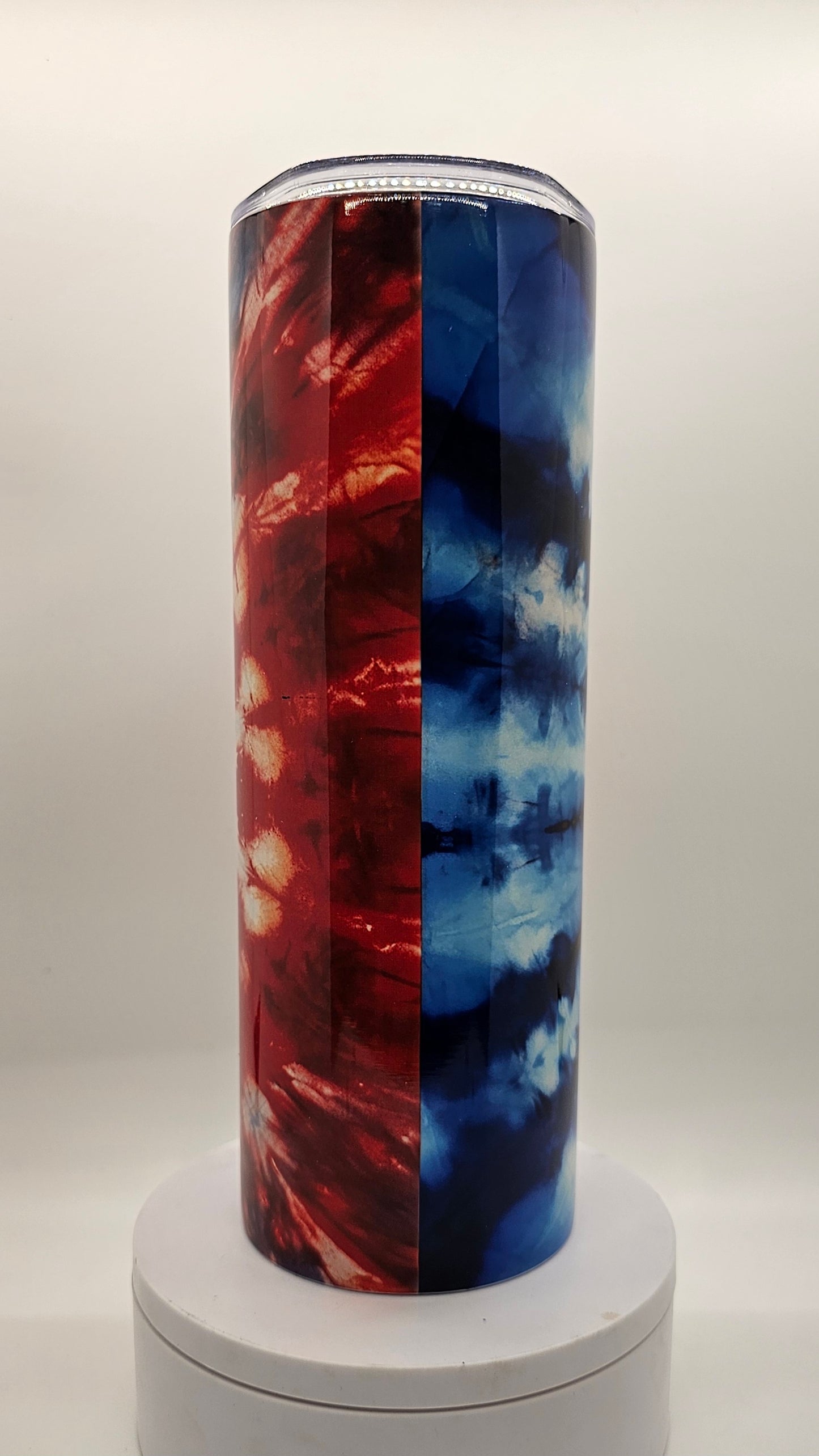 Red and Blue Tie-Dye 20oz. Tumbler