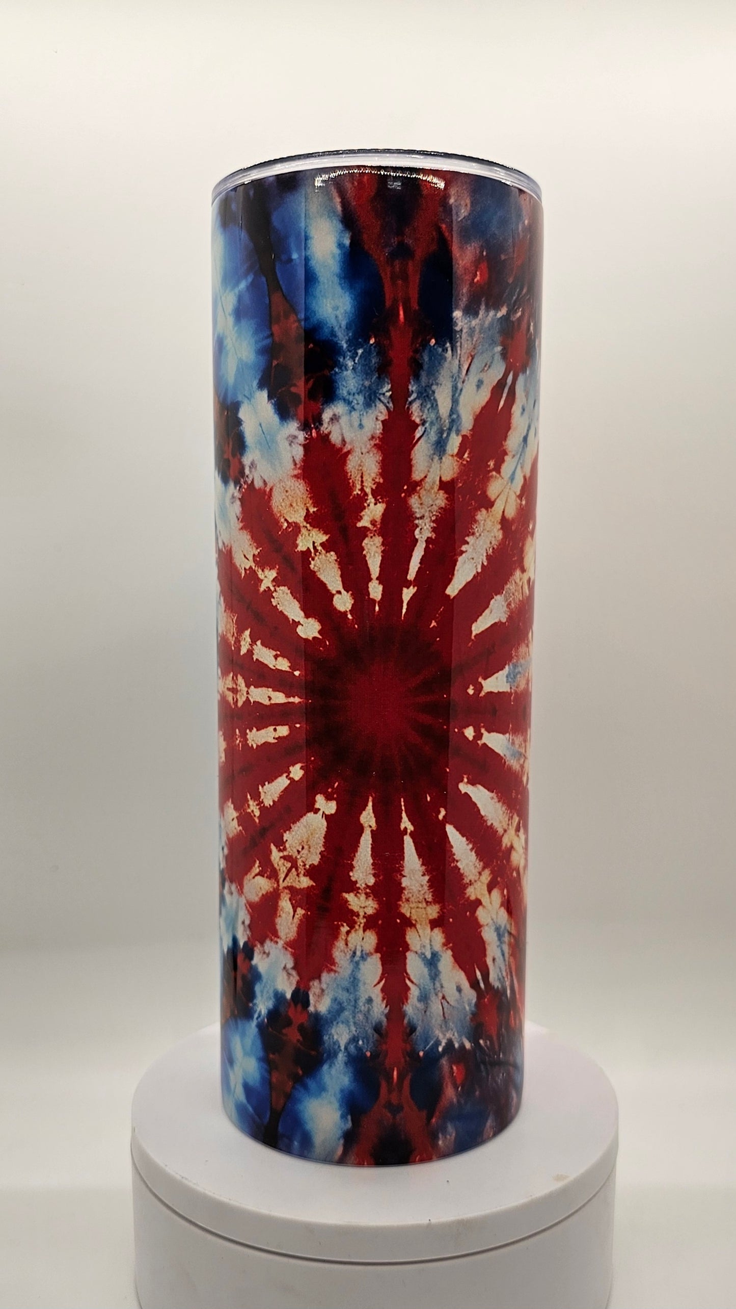 Red and Blue Tie-Dye 20oz. Tumbler