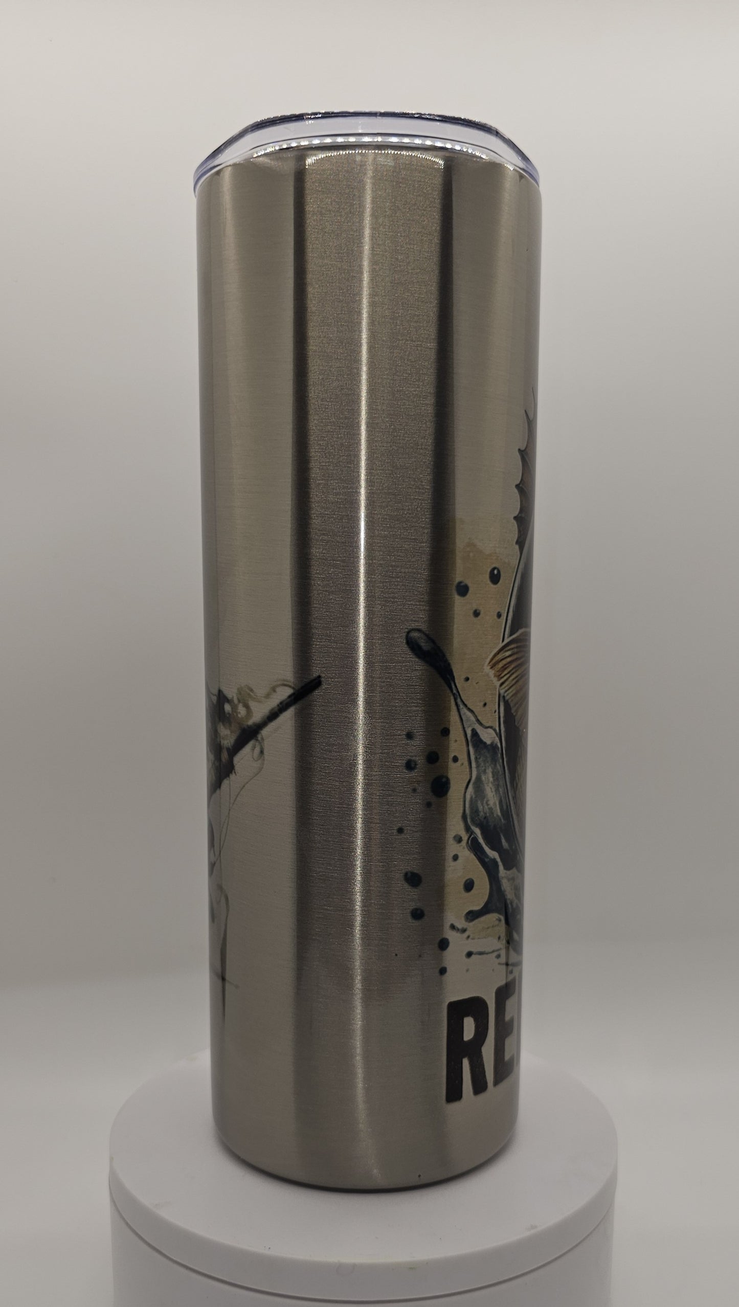Reel Cool Dad on Silver Background 20oz. Tumbler