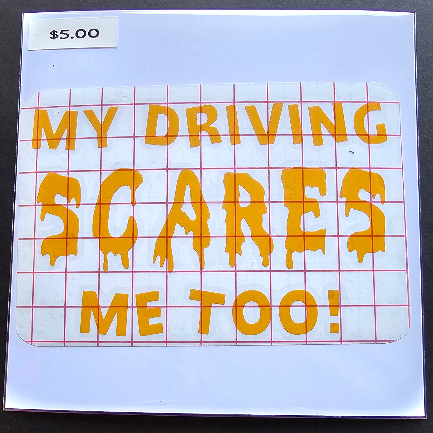 My Driving Scares Me Too Decal