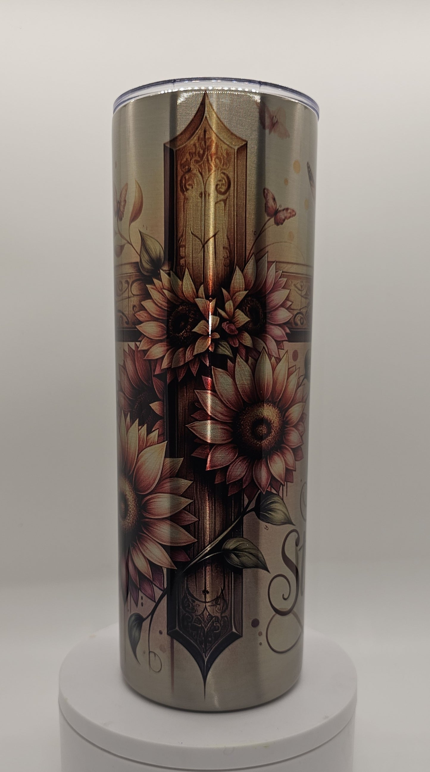She is Strong, Floral and Cross