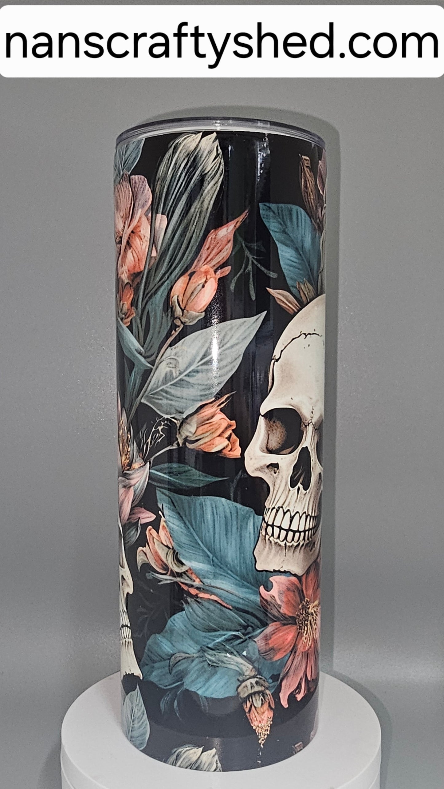 Skulls and Flowers 20-ounce Tumbler