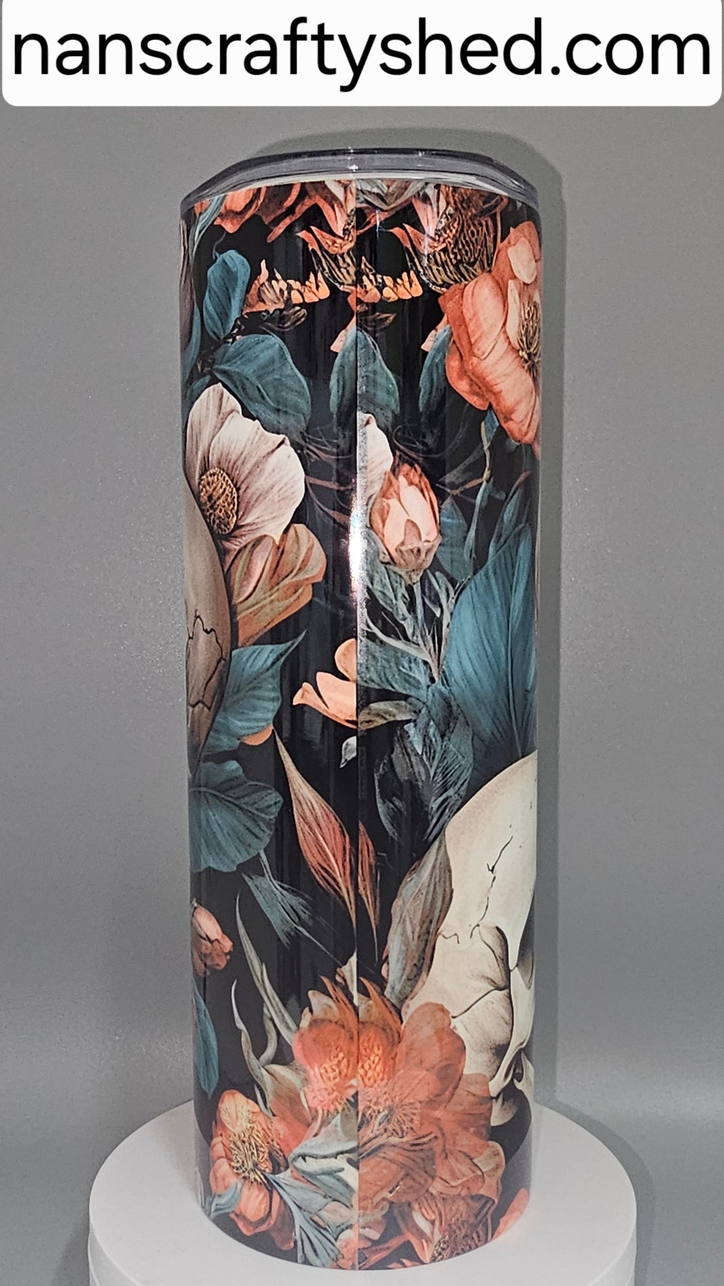 Skulls and Flowers 20-ounce Tumbler