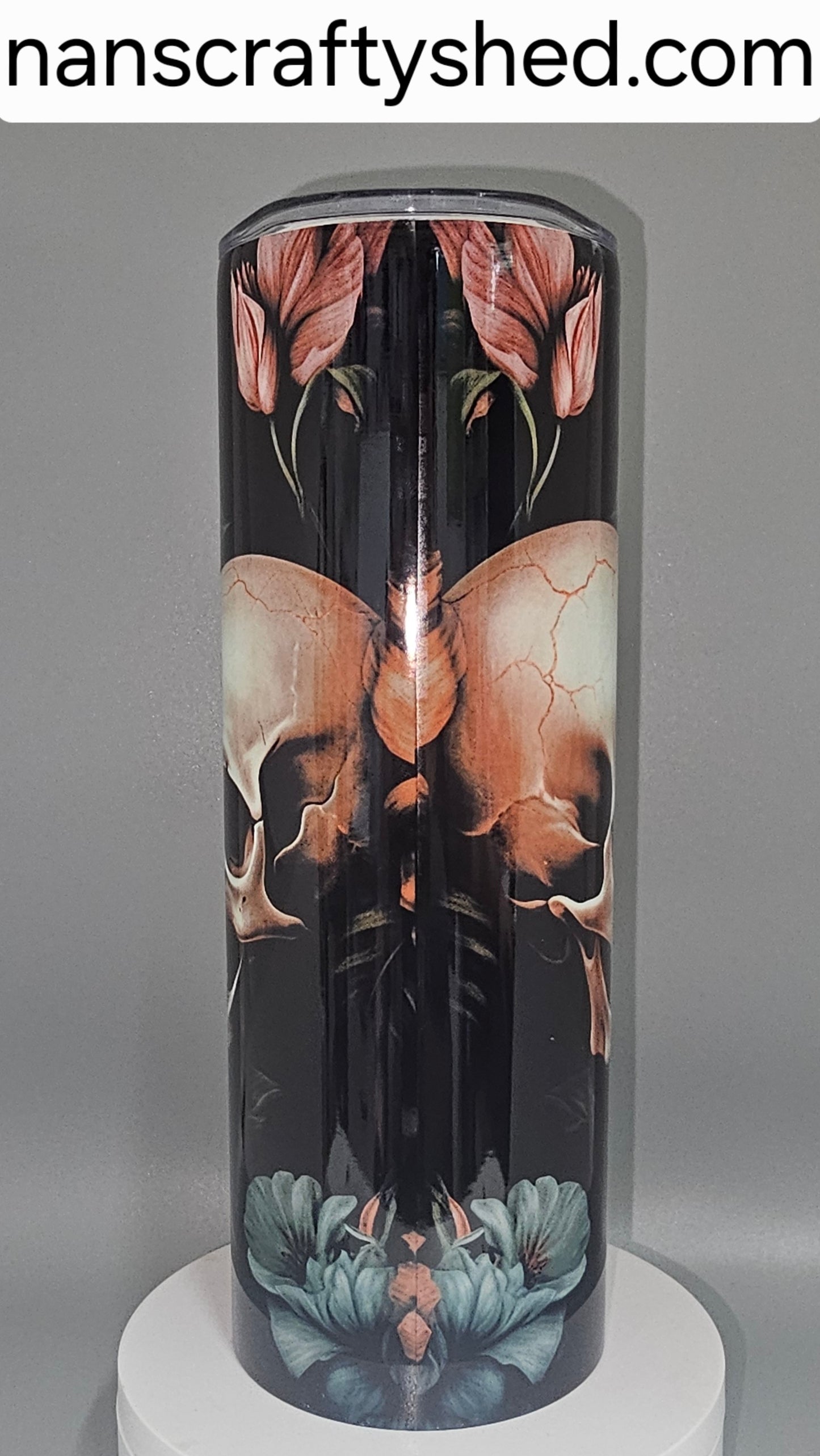 Skulls and Flowers 20-ounce Tumbler