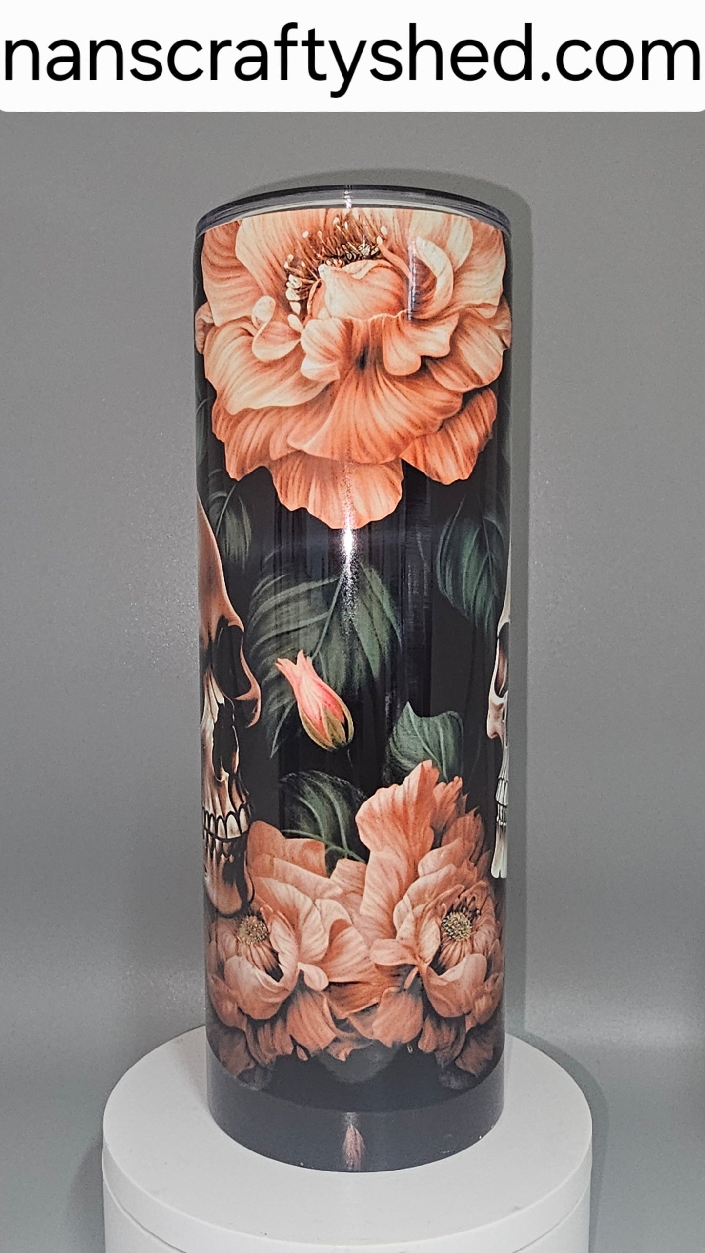 Skulls and Flowers 20-ounce Tumbler