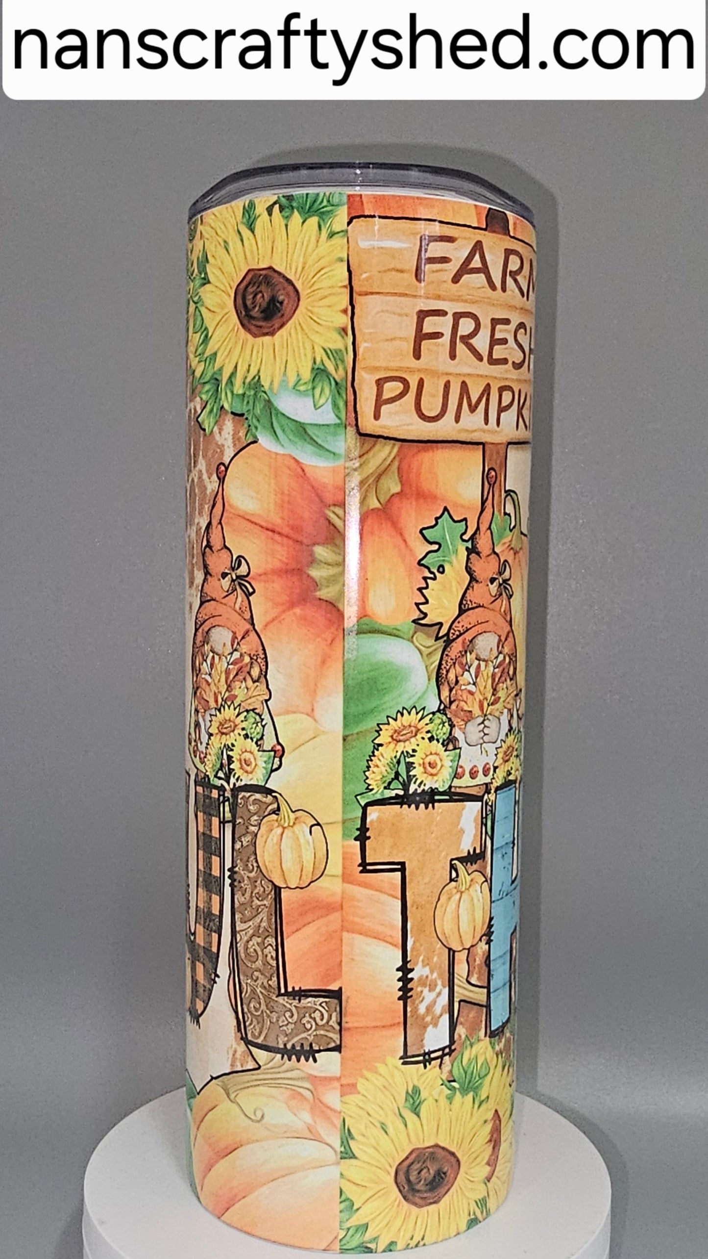 Thankful Turkey with Gnomes 20-ounce Tumbler