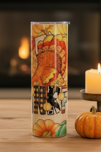 Thankful Turkey with Gnomes 20-ounce Tumbler