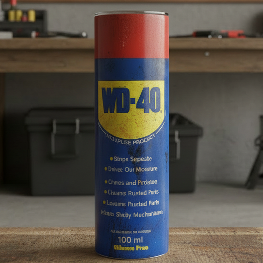 WD-40 White background 20-ounce tumbler