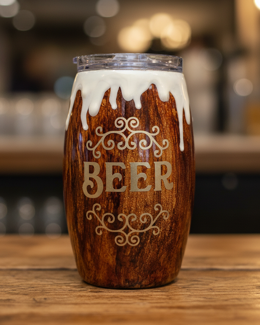 Beer Barrel 15-ounce Tumbler