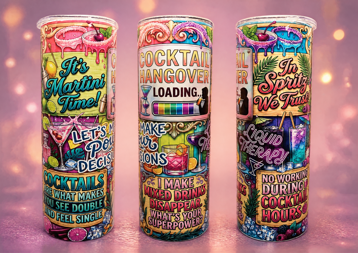 It's Martini Time 20-ounce tumbler – Nan's Crafty Shed