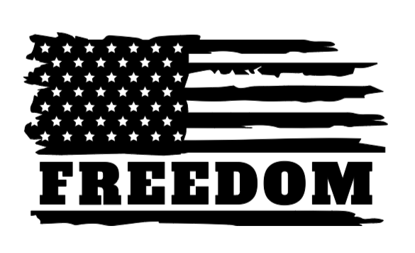 Freedom Distressed Flag Decal
