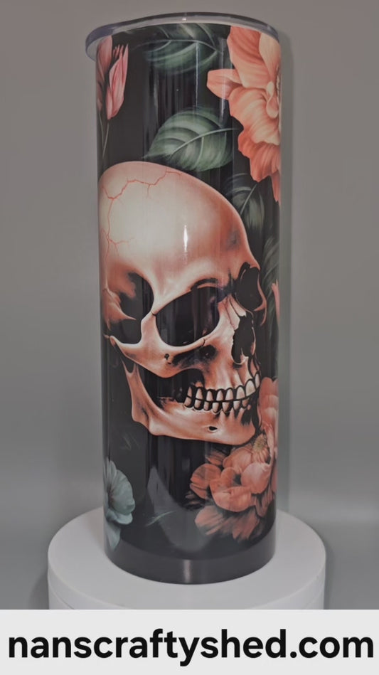 Skulls and Flowers 20-ounce Tumbler