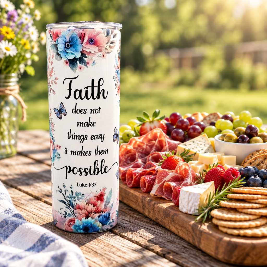 Luke 1:37 Faith Tumbler