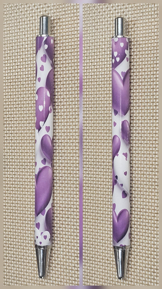 Purple Hearts Pen