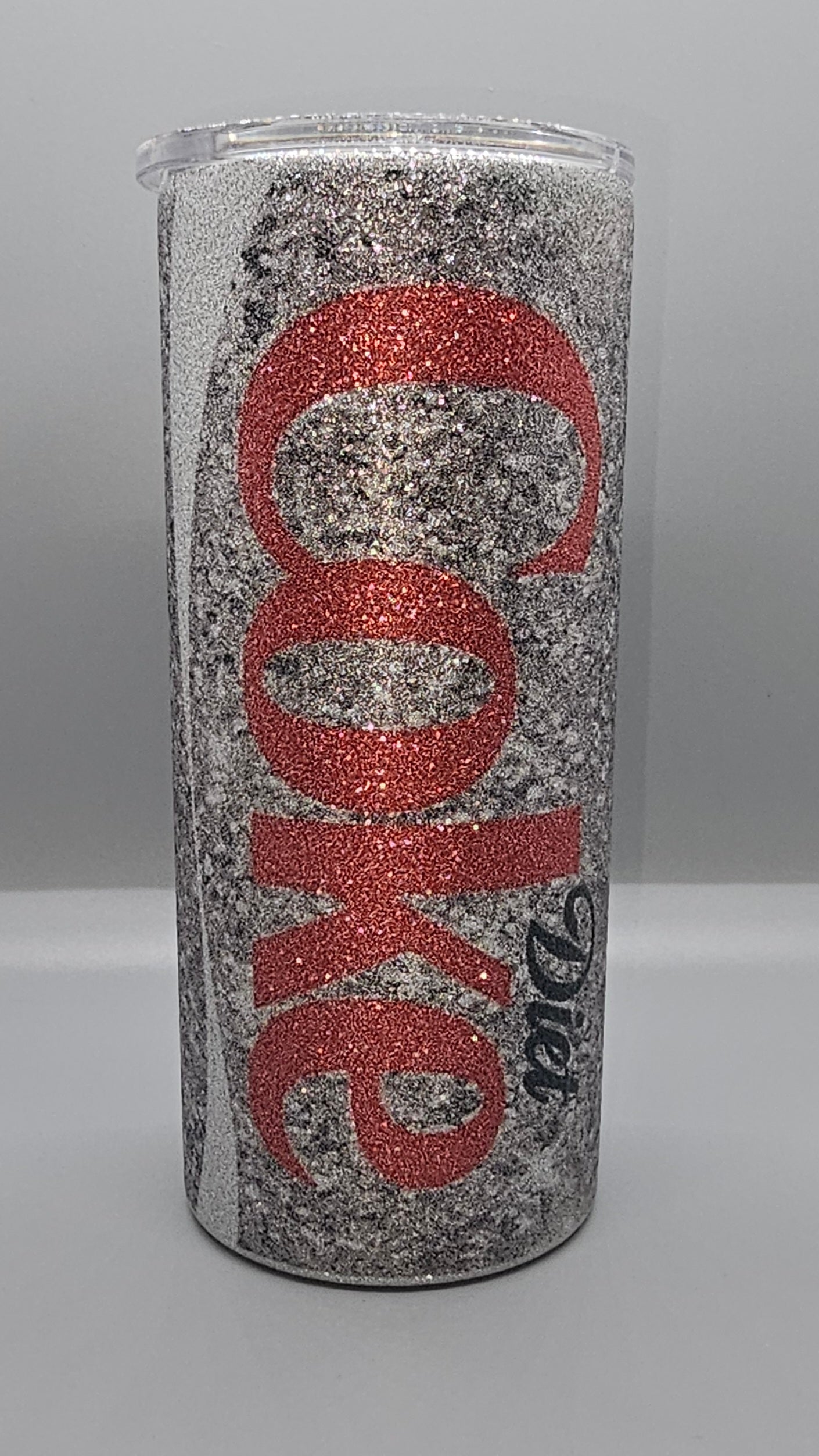 Silver Glitter Diet Coke