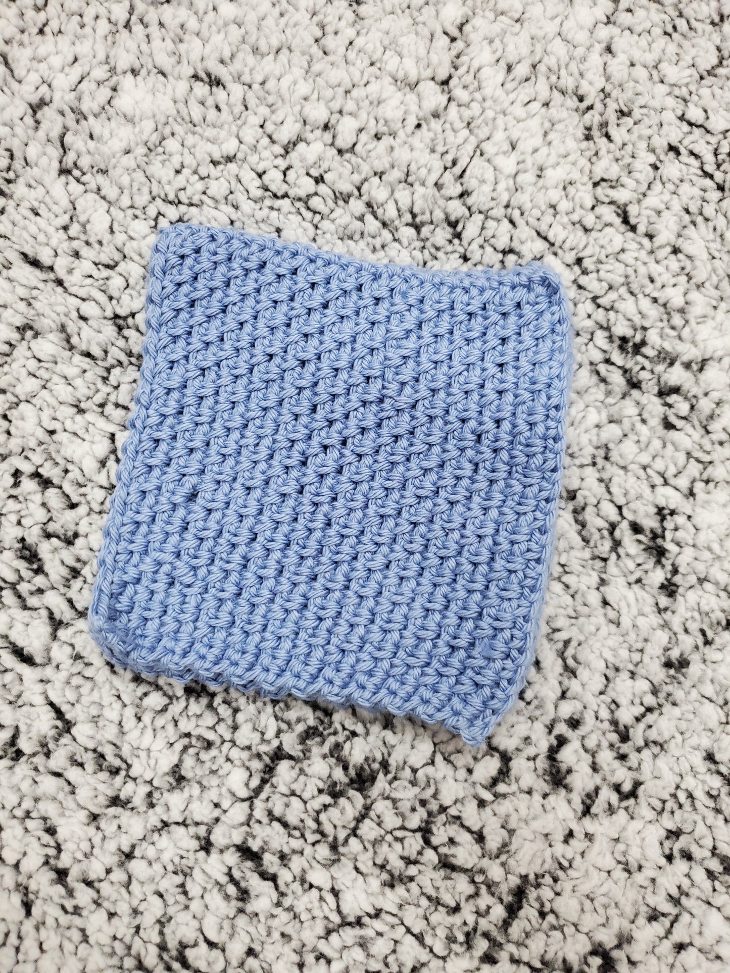 Blue Handmade Crocheted dishcloth/washcloth