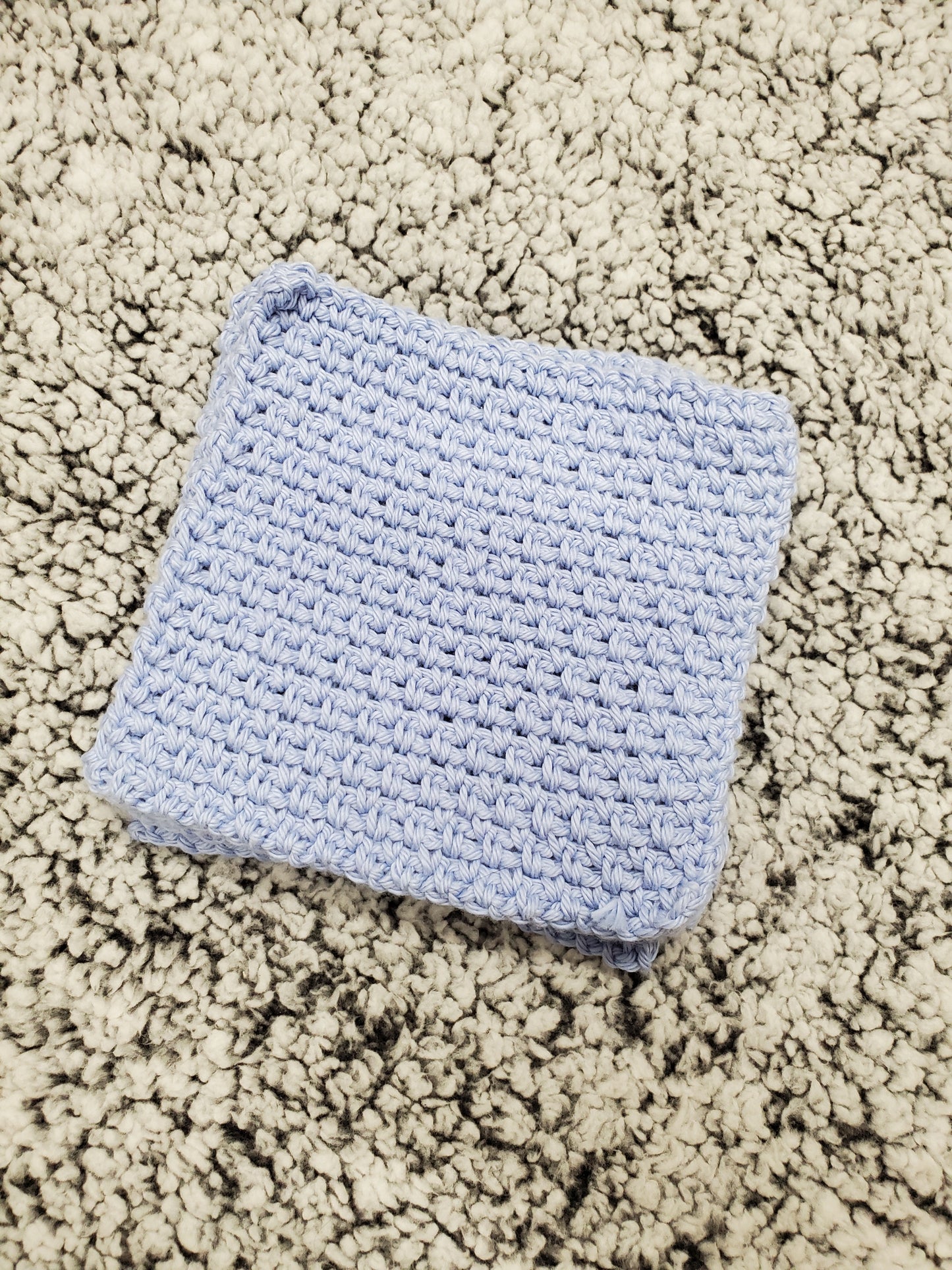 Light Blue Handmade Crocheted dishcloth/washcloth