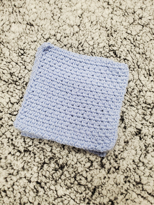 Light Blue Handmade Crocheted dishcloth/washcloth