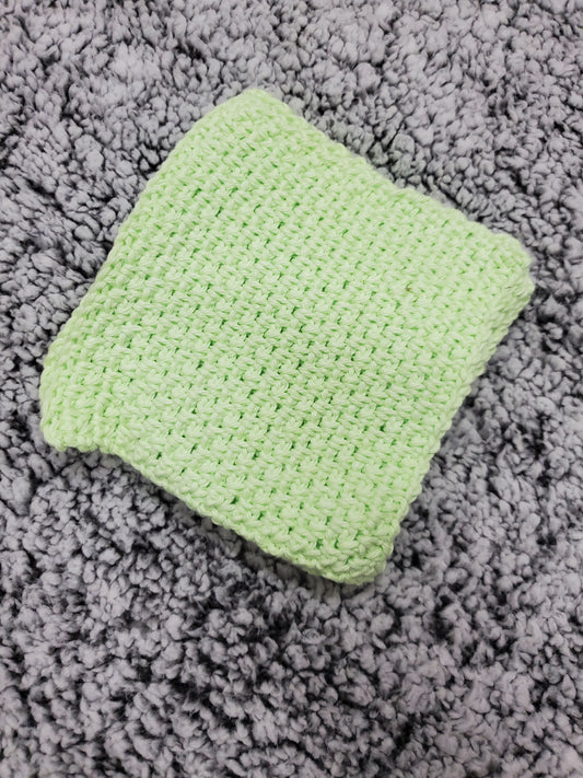 Light Green Handmade Crocheted dishcloth/washcloth