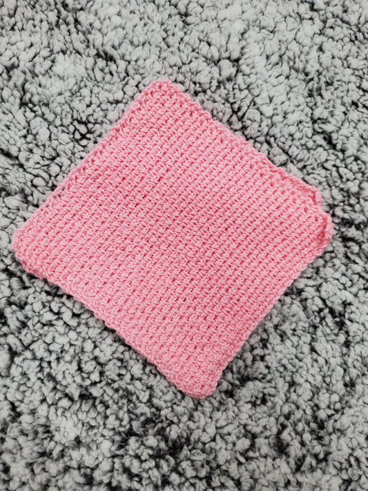 Pink Handmade Crocheted dishcloth/washcloth