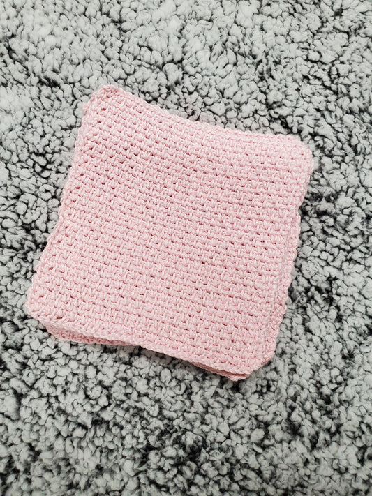 Light Pink Handmade Crocheted dishcloth/washcloth