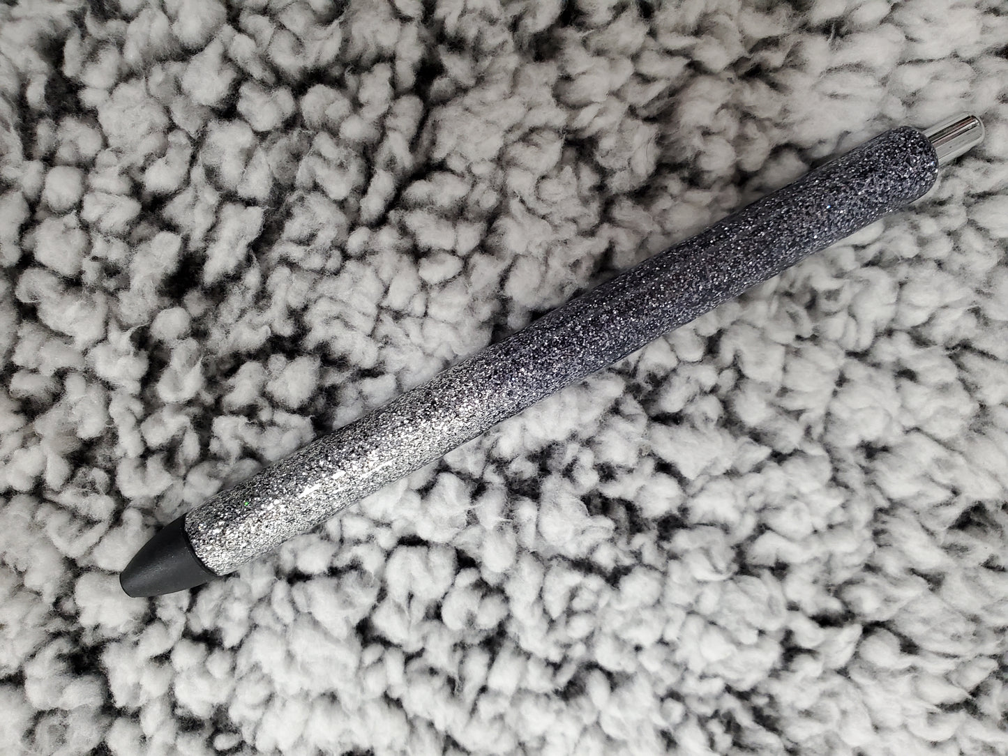 Grey Glitter Pen - Refillable gel