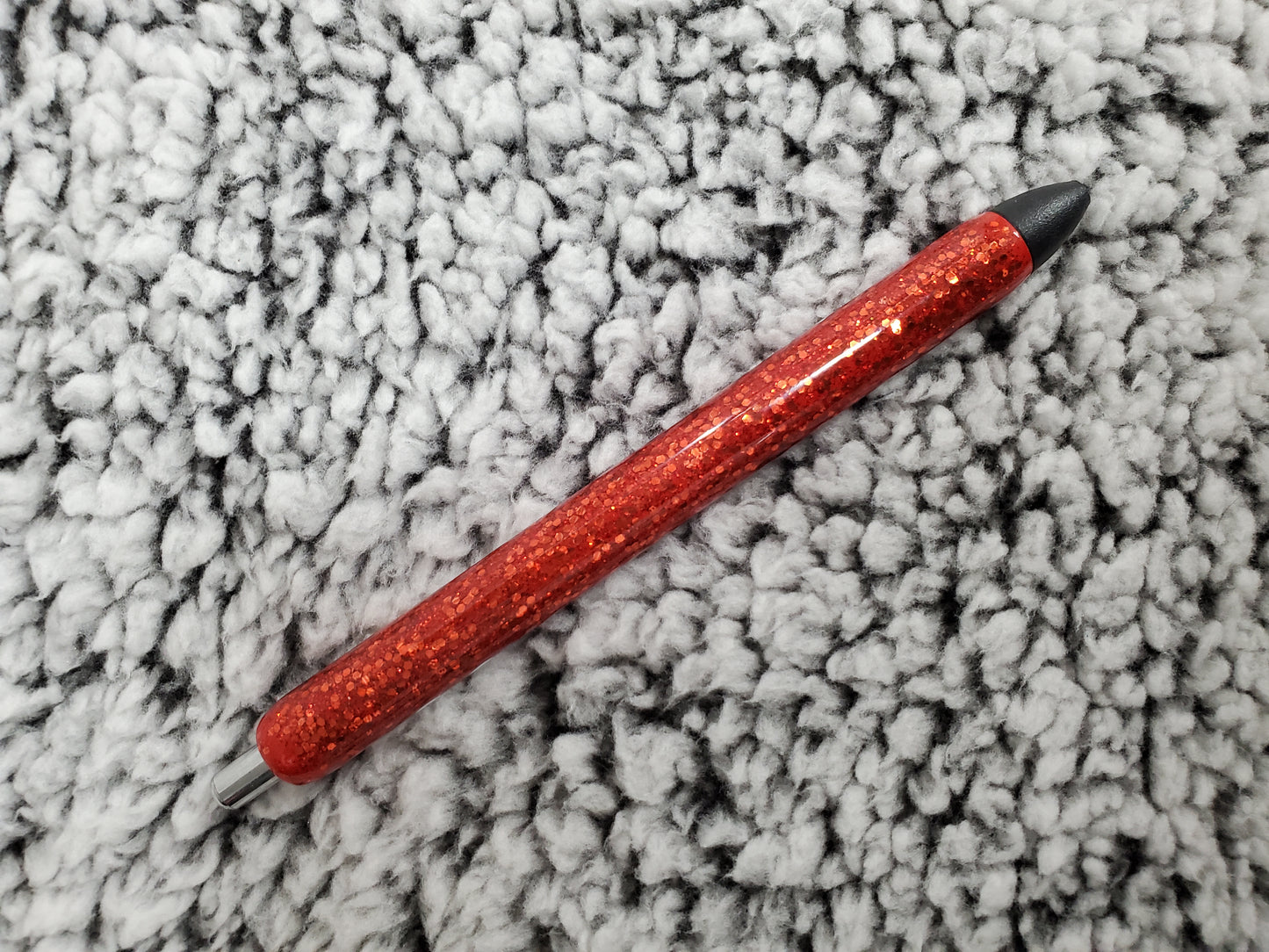 Red "blessed" Glitter Pen - Refillable gel.