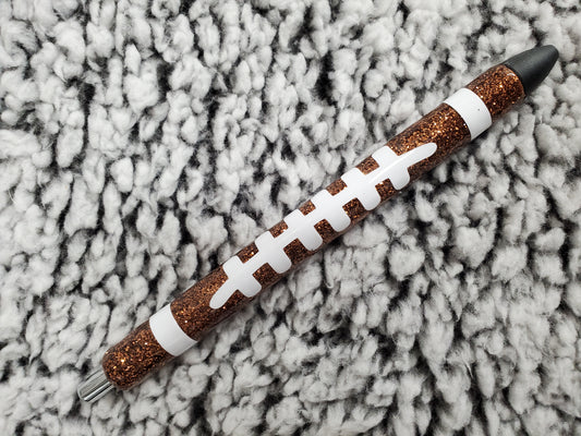 Football Glitter Pen - Refillable gel.